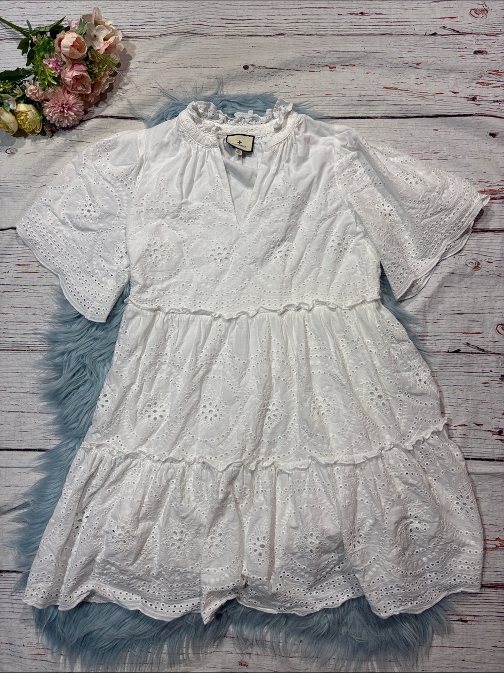 Tuckernuck White Eyelet Crawford Lace Mini Dress - Picture 2 of 12